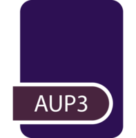 Aup3 File Format Icon With Contour png