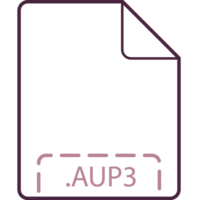Aup3 File Icon Deep Rounded Outline png