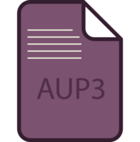 Aup3 File Icon Fill And Outline Rounded Corners png