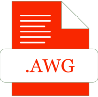 Awg File Extension Icon Fill With Minimal Colors png