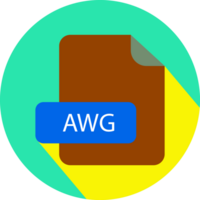 Awg File Extension Icon With Black Shadow Circular Icon png