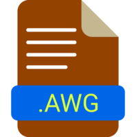 Awg File Extension Icon With Symbol Lines png