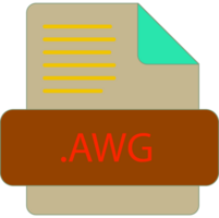Awg File Extention Icon Old Minimal Color Fill png