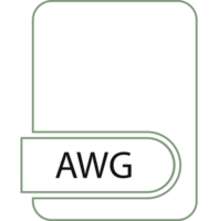 Awg File Format Icon Black Outline And Light Color Text png
