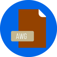 Awg File Format Icon Rounded Circle Bg png