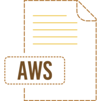 Aws File Format Icon Dashed Outline png