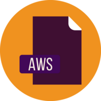 Aws File Format Icon Rounded Circle Bg png