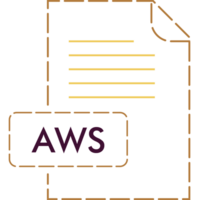 Aws File Format Icon Rounded Dashed Outline png