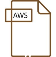 Aws File Format Minimal Icon With Black Outline png