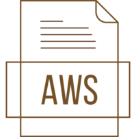 Aws File Icon Crisp Thick Outline Sharp Corners png