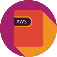 Aws File Icon Black Shadow With Rounded Corners In Circular Shape png