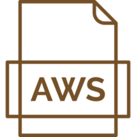 Aws File Icon Thick Outline Rounded Corners png