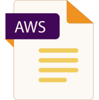 Aws File Icon With Folded Style Document png