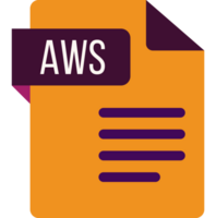 Aws File Icon With Dark Ciolor And Folded Doc png