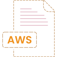 Aws Icon Black Rounded Dashed Outline png