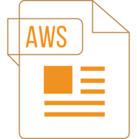 Aws Icon Inside Transparent Outline And Sharp Corners png