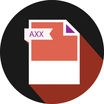 axx fil formatera ikon och svart skugga cirkulär form png