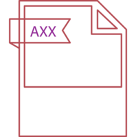 Axx File Format Icon Black Outline And Light Color Text png