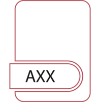 Axx File Format Icon Black Outline And Light Color png