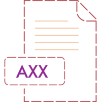 Axx File Format Icon Rounded Dashed Outline png