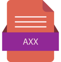 Axx File Icon With Color And Rounded Corners And Folded Doc png