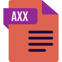 Axx File Icon With Dark Ciolor And Folded Doc png