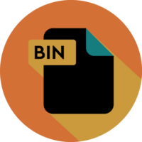Bin File Format Icon Rounded Shapes With Circle Outside png