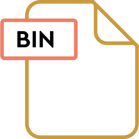 Bin File Format Icon Rounded Shapes Outline png