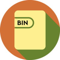 Bin File Icon Corn Yellow And Dirty Green Color In Circular Shape V1 png