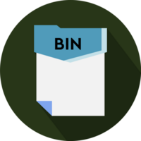 Bin File Format Minimal Icon With Circular Shape png
