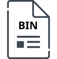 Bin File Icon Minimal Outline With Symbols png
