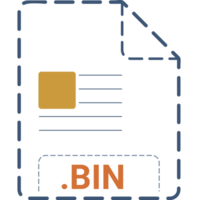 Bin File Icon Blue Jay Dashed Rounded Outline png
