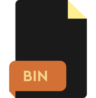 Bin File Extension Icon Crisp Corners Grey Colors png