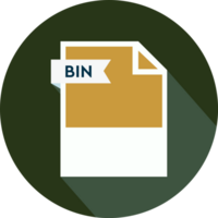 Bin File Format Icon Dull Orange Circular Shape png