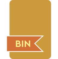 Bin File Format Icon Dull Orange Fill V1 png