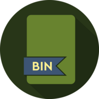 Bin File Format Icon Dirty Green Fill Circular Shape png