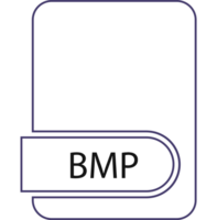 Bmp File Format Icon Black Outline And Light Color Text png