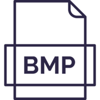 Bmp File Icon Thick Outline Rounded Corners png