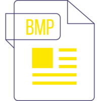 Bmp Icon Inside Transparent Outline And Sharp Corners png