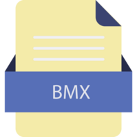 Bmx File Icon With Color And Rounded Corners And Folded Doc png