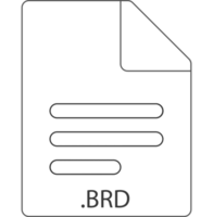 uma Preto e branco imagem do uma documento com a palavra brd png