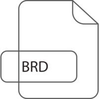 Brd File Extension Icon Raw Thicker Outline png
