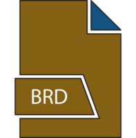 Brd File Format Icon In Shapes 2 Colors And Side Contour png