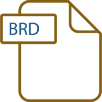 Brd File Format Icon Rounded Shapes Outline png