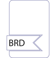 Brd File Format Icon Thick And Label Outline png