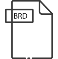 Brd File Format Minimal Icon With Black Outline png
