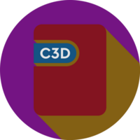 C3d File Icon Jelly Bean And Deep Koamaru Color In Circular Shape png