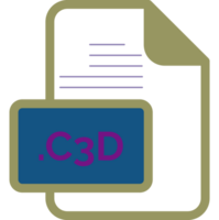 C3d File Extension Icon Color Fill Rounded Corners Inside Transparent png