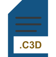 C3d File Extension Icon Minimal Color Fill png