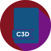 C3d File Format Icon Deep Koamaru Fill Circular Shape png